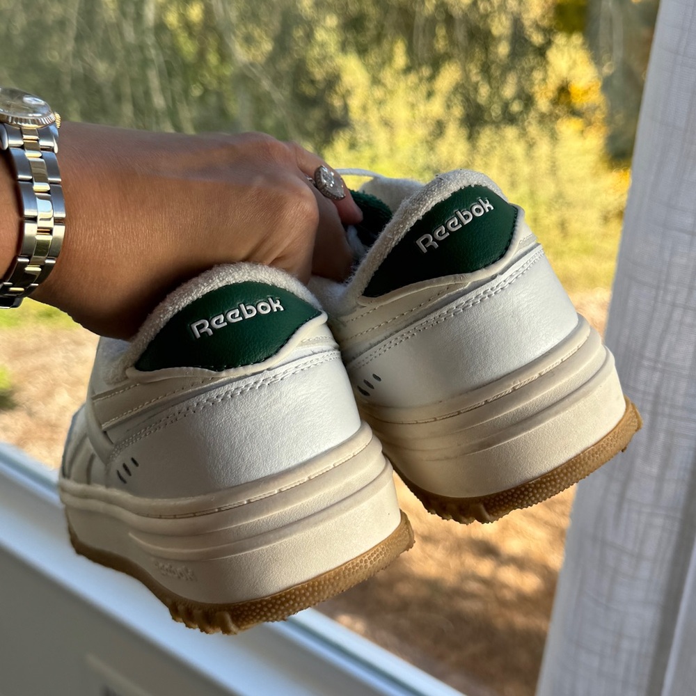 Reebok platform off white cream green sneakers 7 - Picture 4 of 6